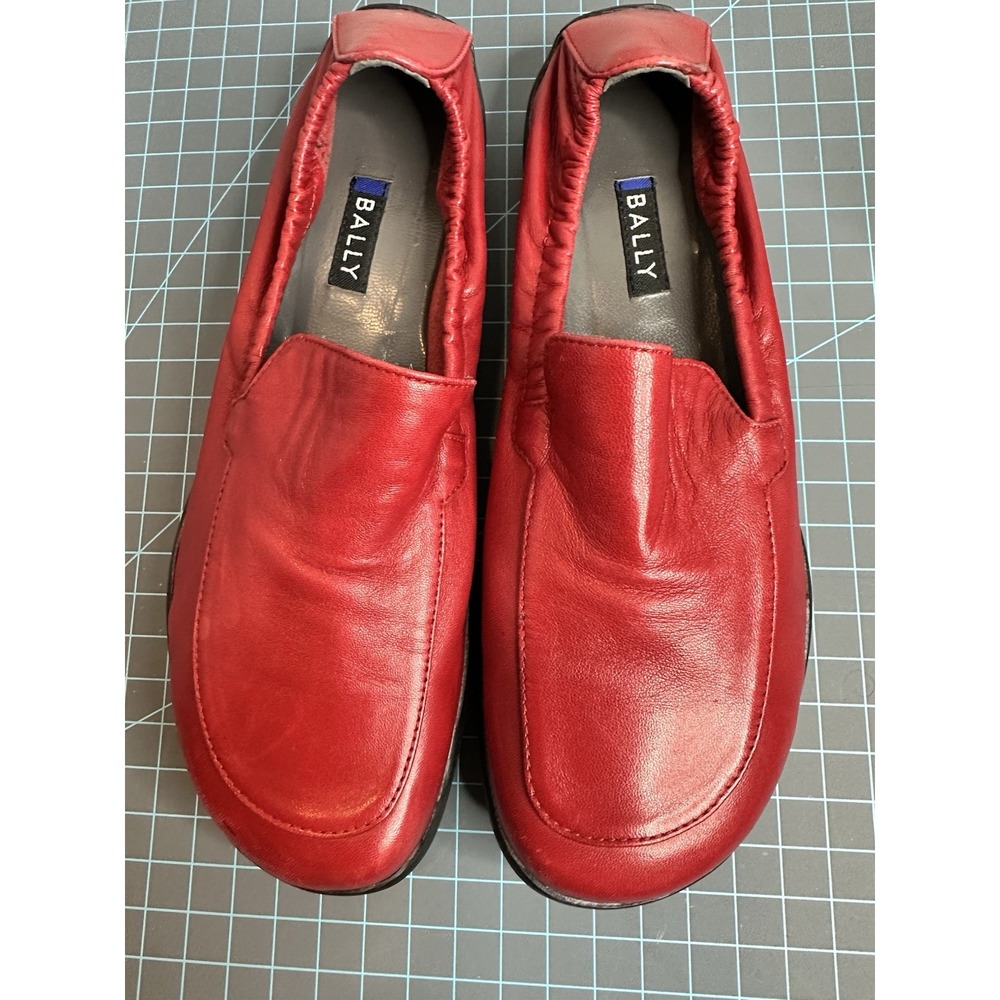 Vintage Bally Red Leather Shoes/Flats Sz 6 Women's
